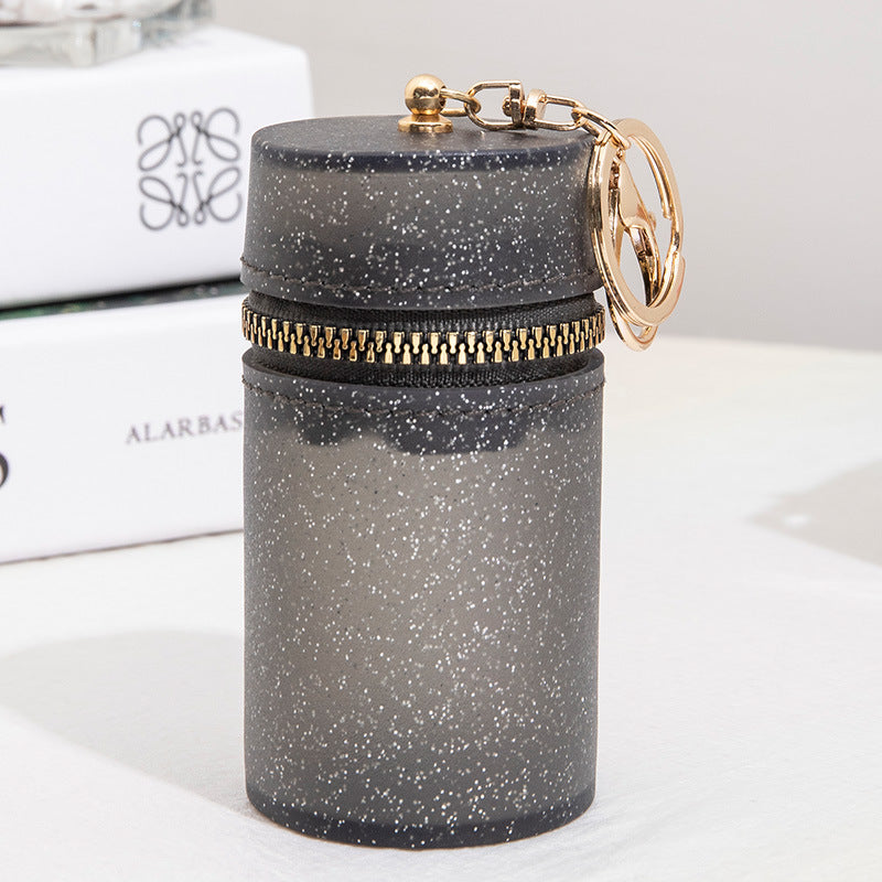 Wholesale PVC Candy Color Lipstick Storage Keychain